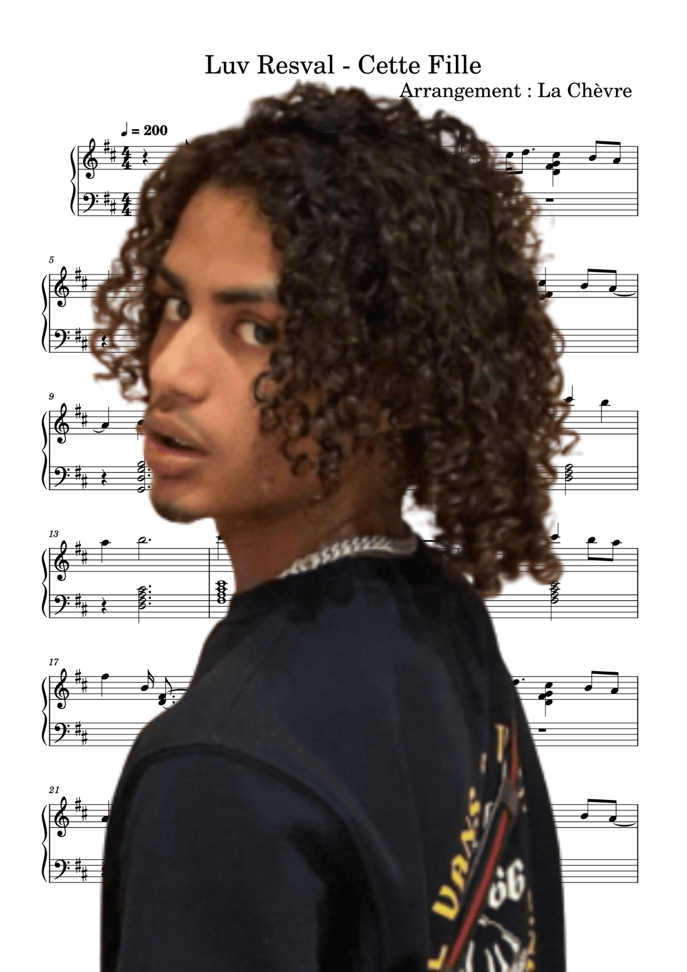 Luv Resval - Cette fille (PDF, MIDI, mp3)