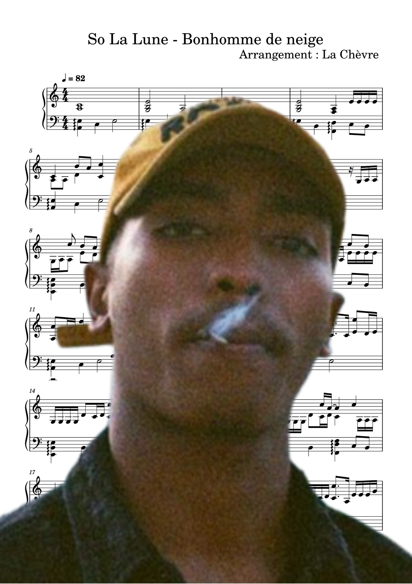 So La Lune - Bonhomme de neige (PDF, MIDI, mp3)