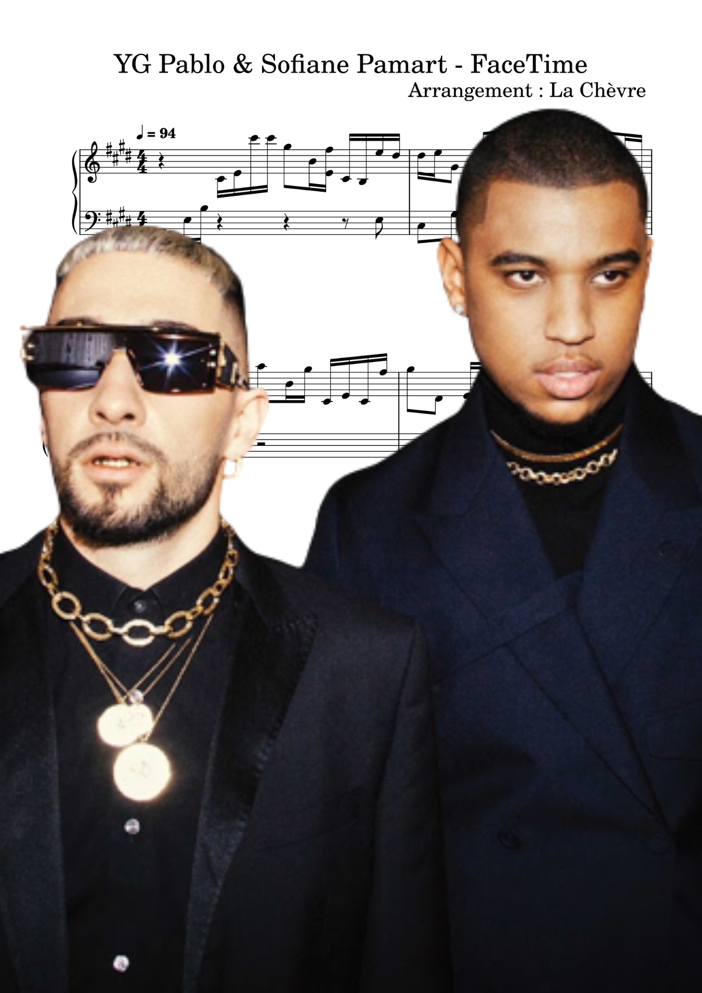 YG Pablo & Sofiane Pamart - Facetime (PDF, MIDI, mp3)