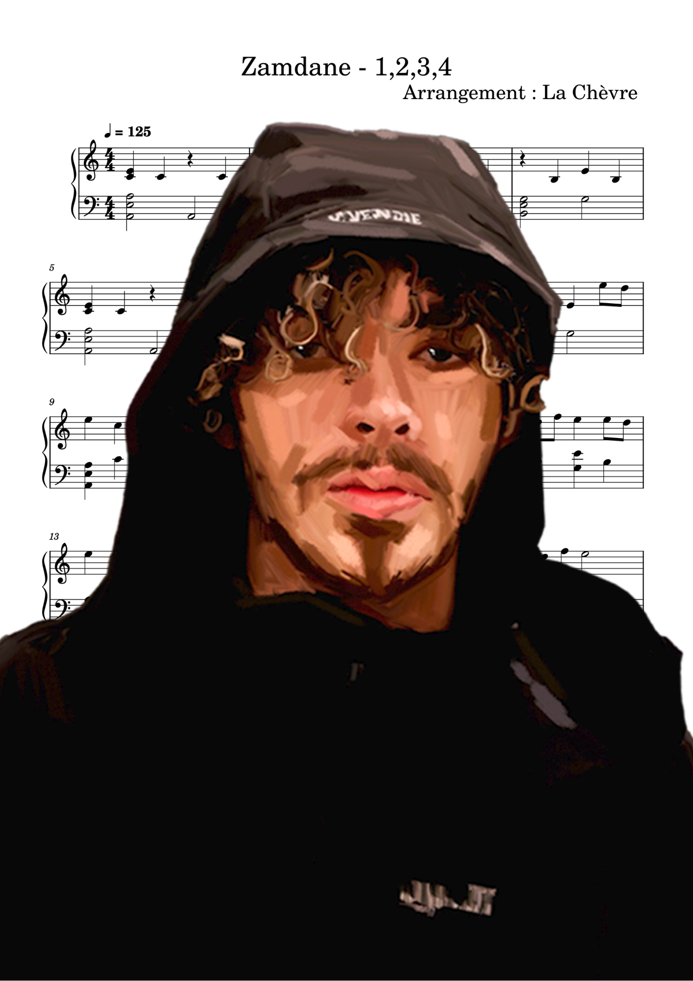 Zamdane - 1,2,3,4 (PDF, MIDI, mp3)