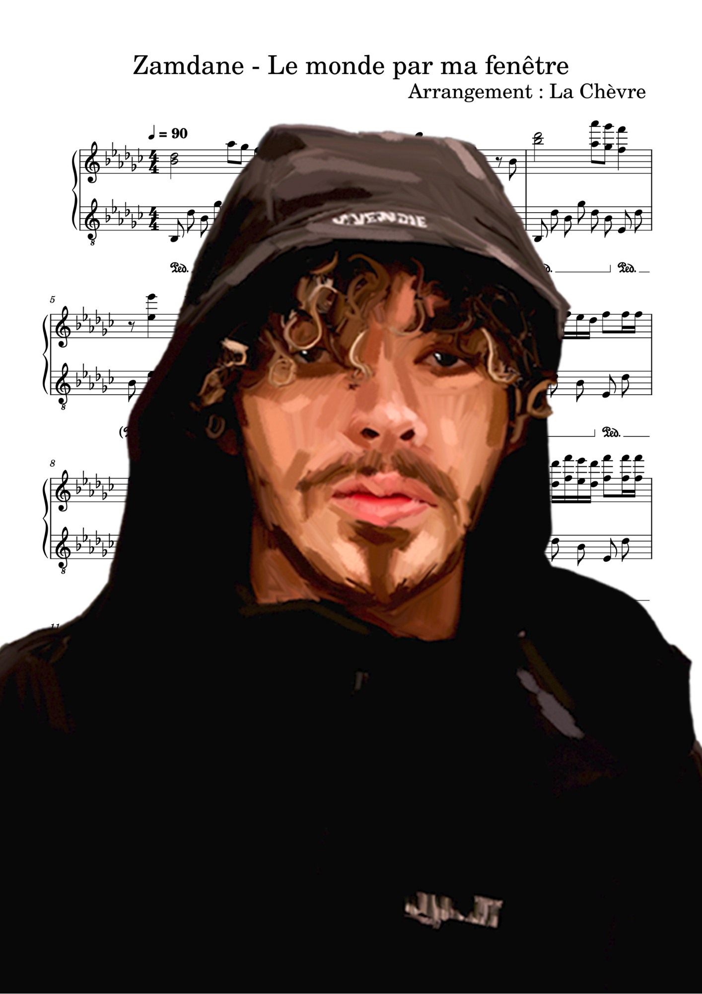 Zamdane - Le monde par ma fenêtre (PDF, MIDI, mp3)