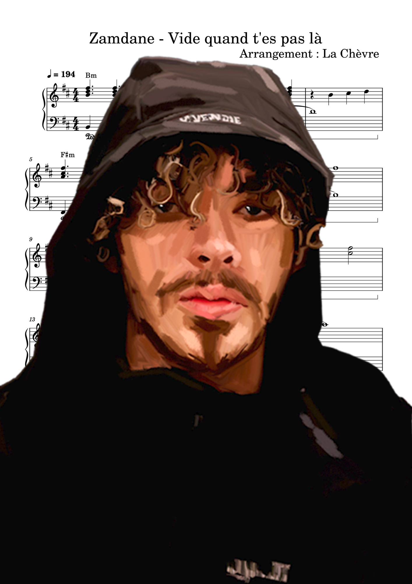 Zamdane - Vide quand t'es pas là (PDF, MIDI, mp3)